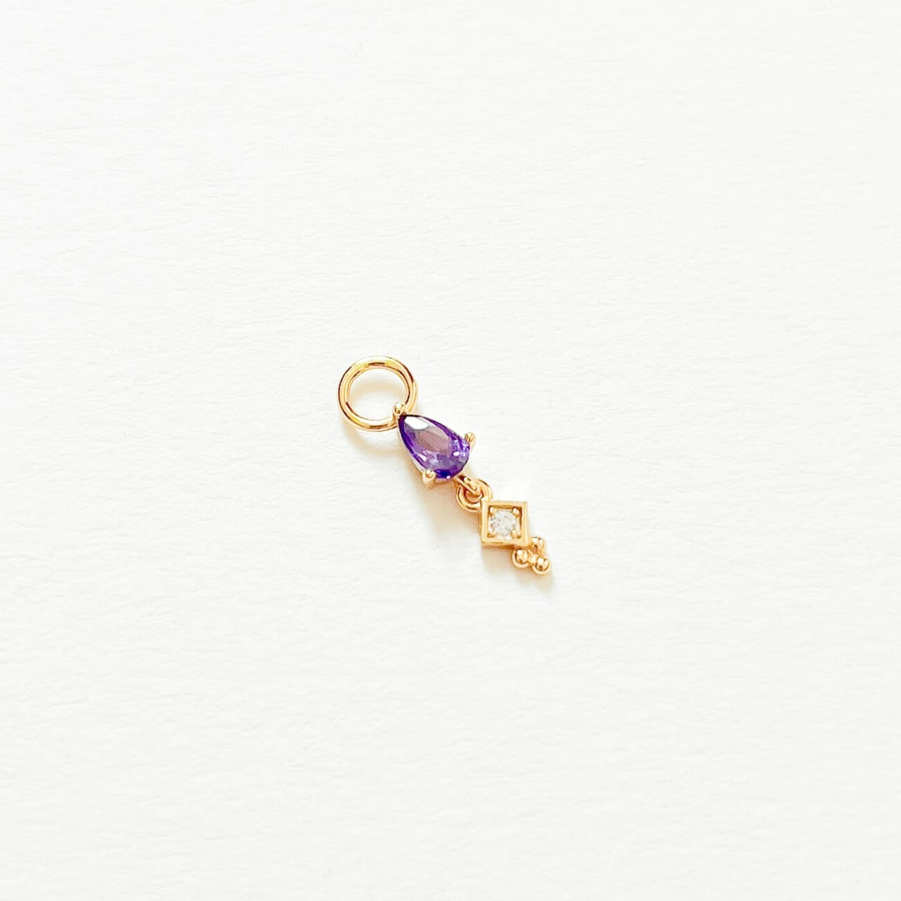 Earring Charm Purple Drop