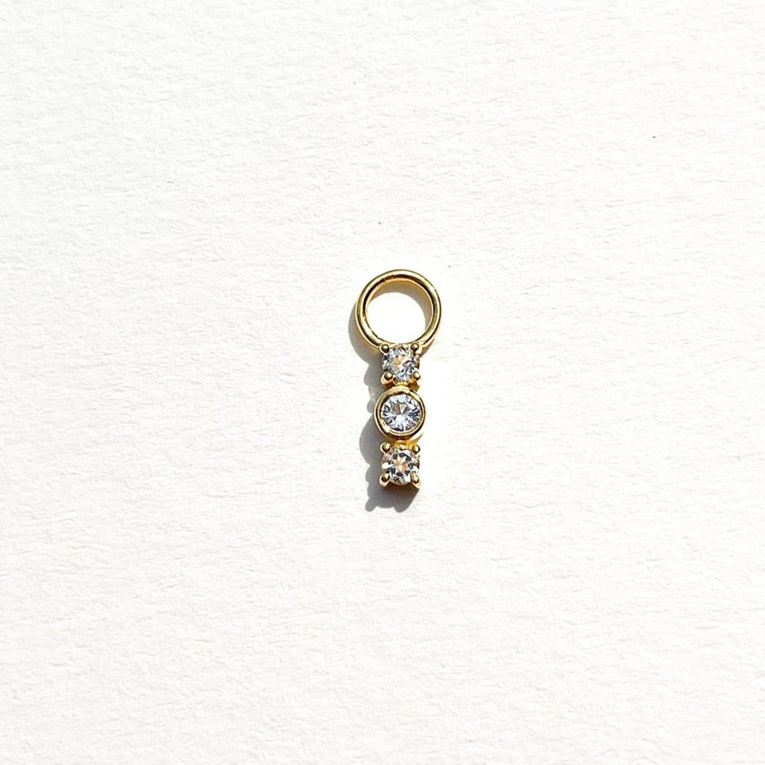 earring charm gold white topaz vermeil earrrings earrings for hoop earrings