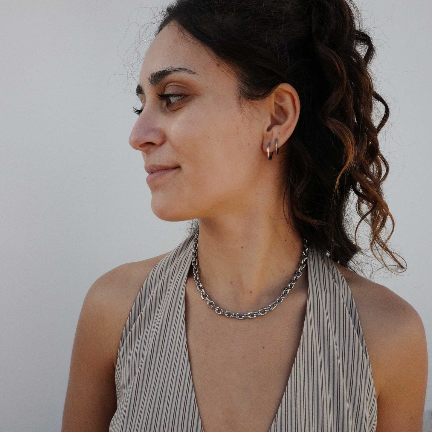 glieder necklace gold silver