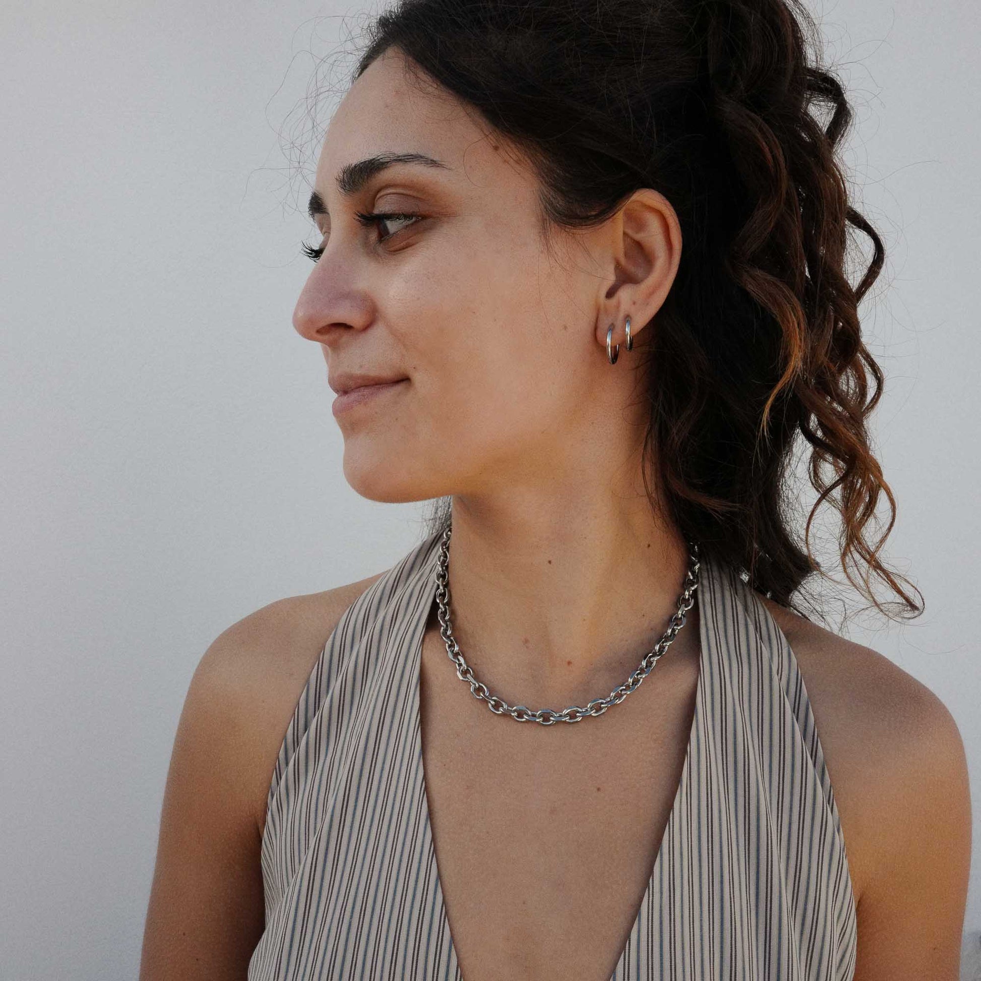 glieder necklace gold silver