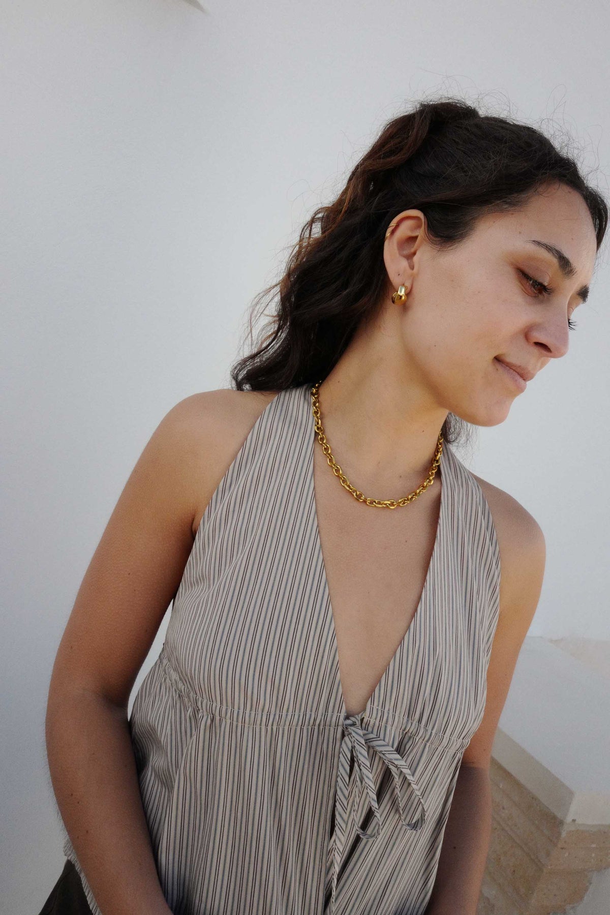 gliedernecklace gold edelstahl chunky necklace statement necklace gold