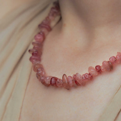 Strawberry Quartz Necklace ANGELA