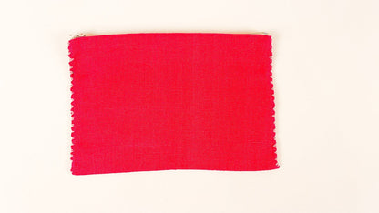 HANDCRAFTED MEXICAN ZIP POUCH RED PINK