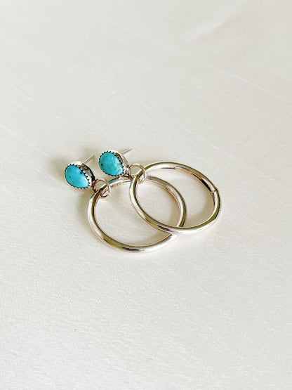 TURQUOISE HOOPS LINA