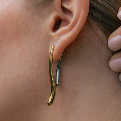 Bicolor statement earrings LEONA