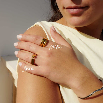 minimalistischer ring scandi style gold