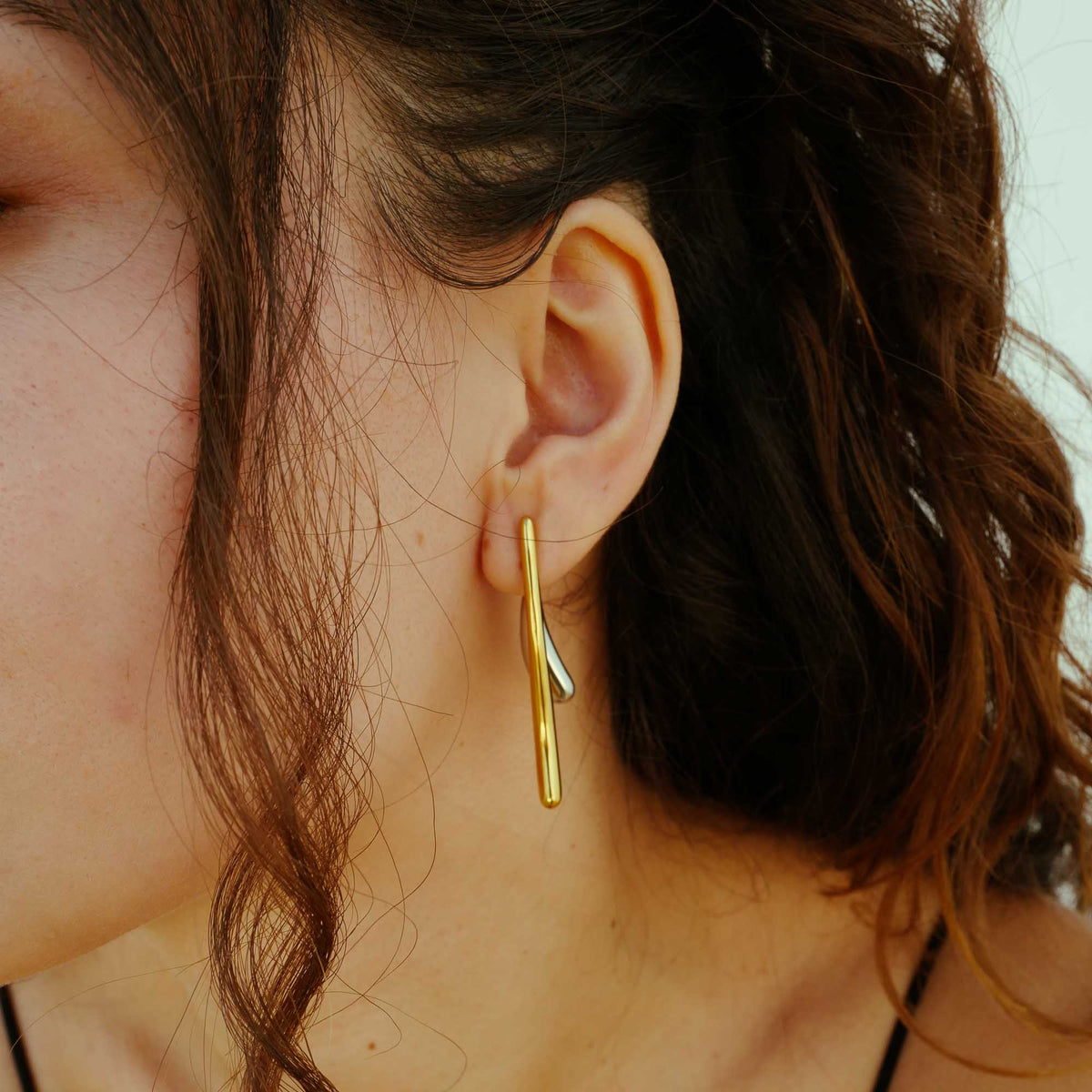 Bicolor statement earrings LEONA