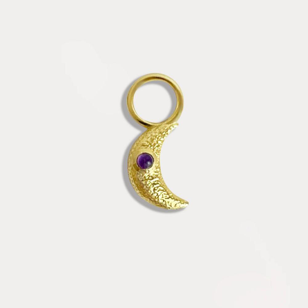 mond charm hoop earrings anhaenger