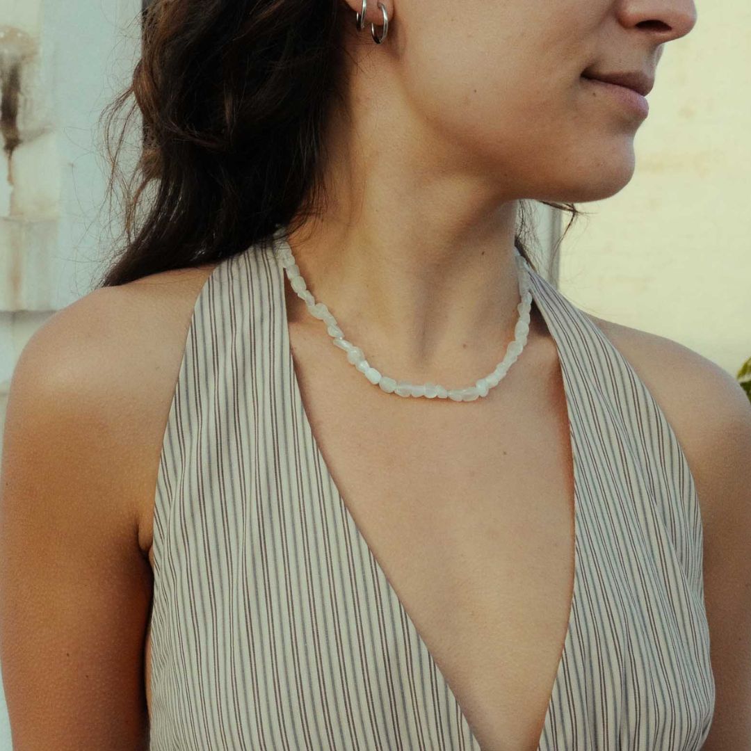moonstone natural stone necklace