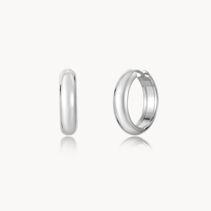 non tarnish chunky hoops silver