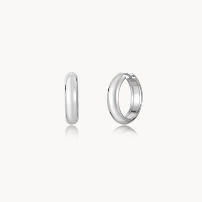 non tarnish chunky hoops silver