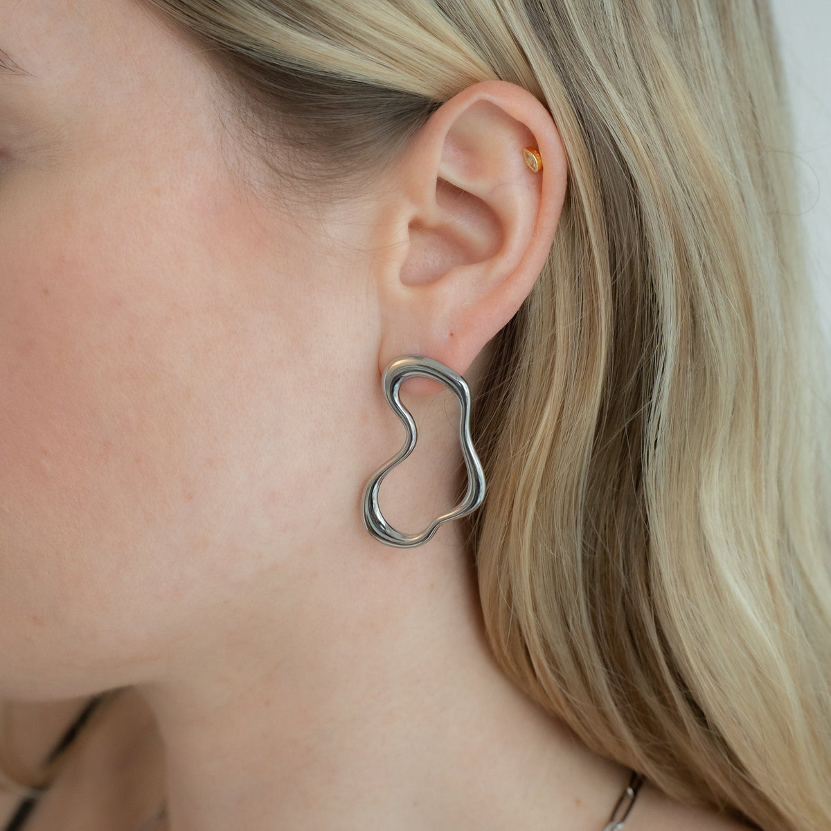 organische earrings gold minimalistische grosse earrings statement earrings