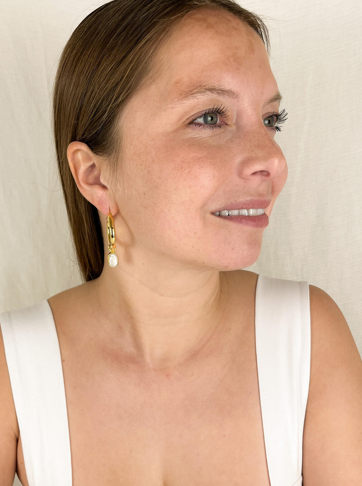 pearl earrings pearl earring charns pearl hoops necklace