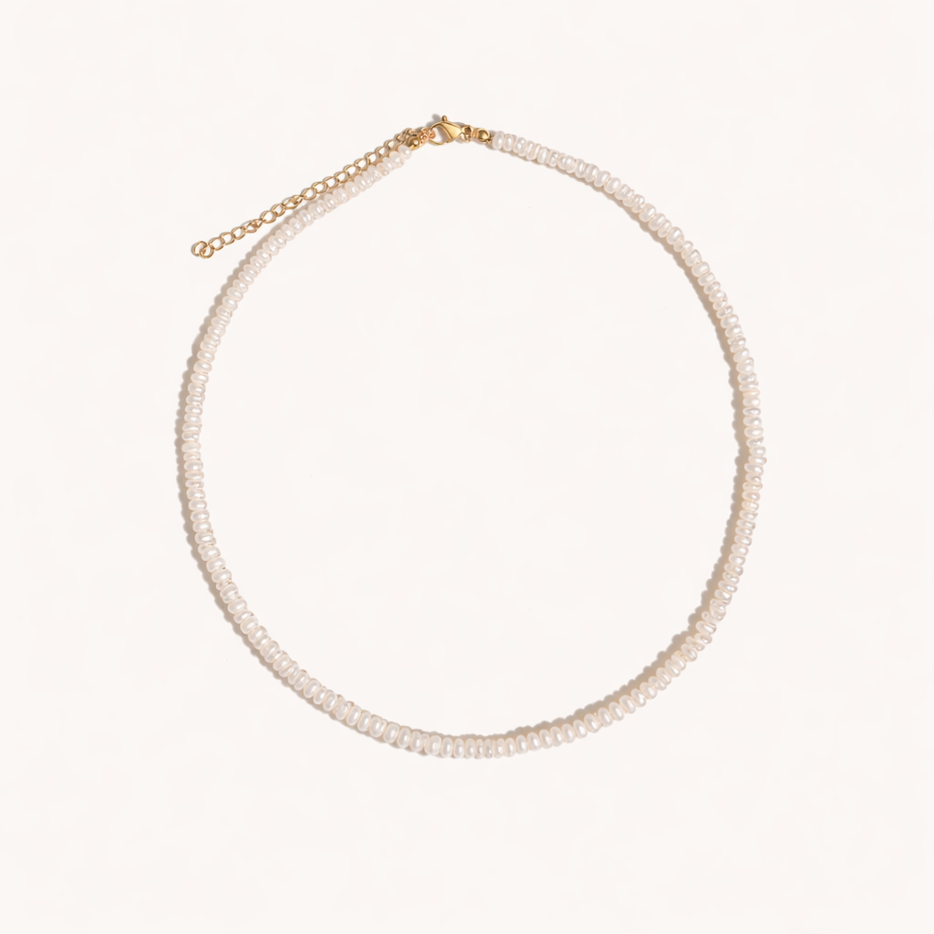 Real Freshwater Pearl Necklace (Gold)