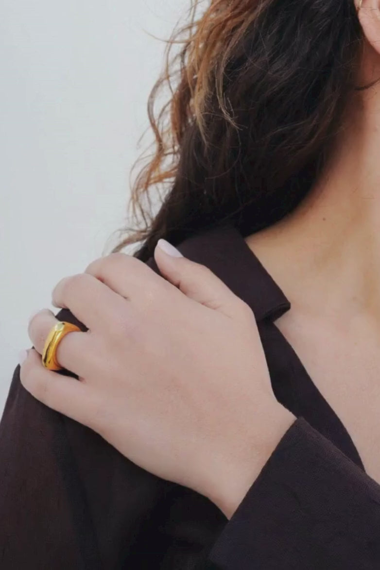 statement ring gold aesthetic jewelry