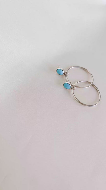 TURQUOISE HOOPS YÁ