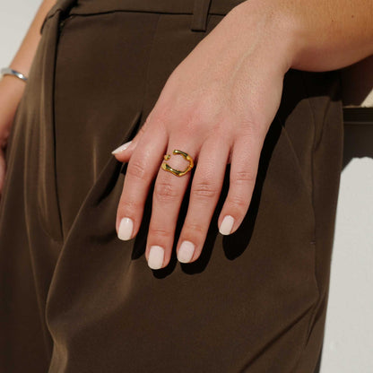 RIVA Verstellbarer Ring Gold 