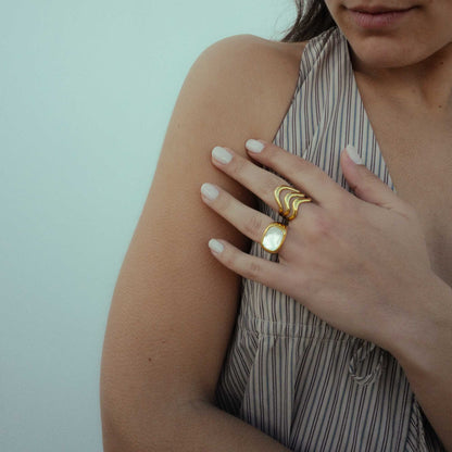 Verstellbarer Ring Silber MARINA