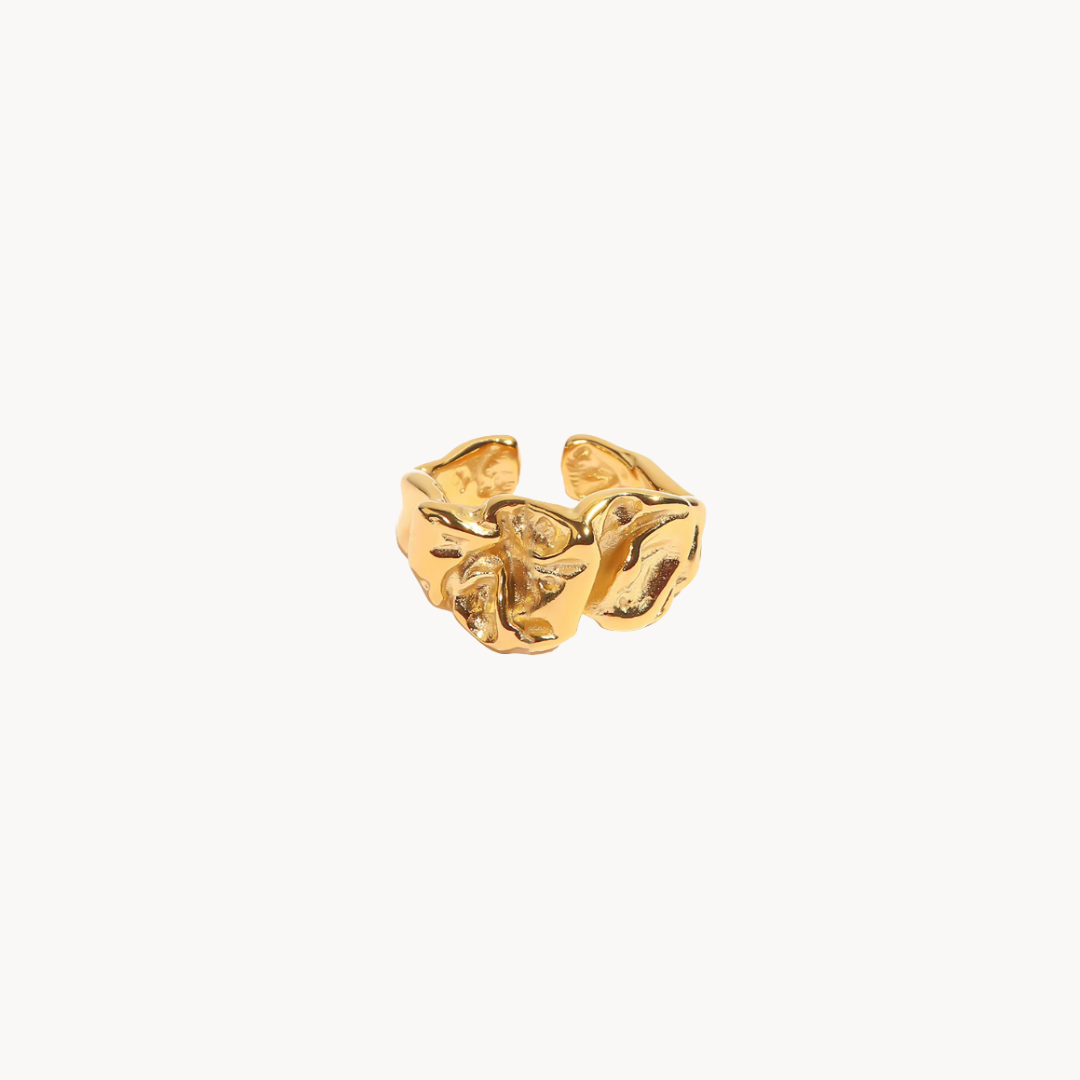gold wave ring adjustable waterproof ring