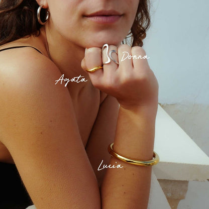 Stacking Ring Gold AGATA