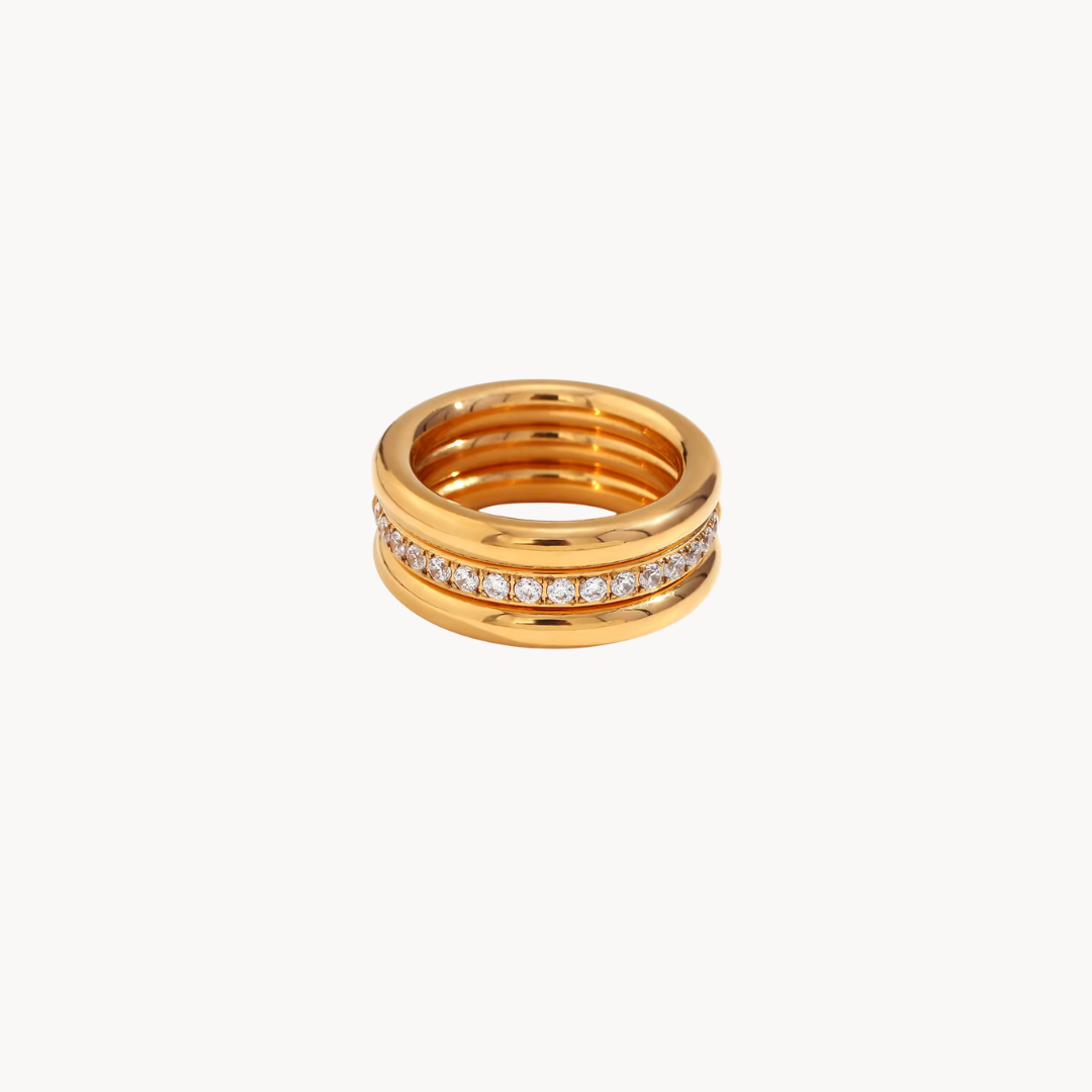 gold wave ring adjustable waterproof ring