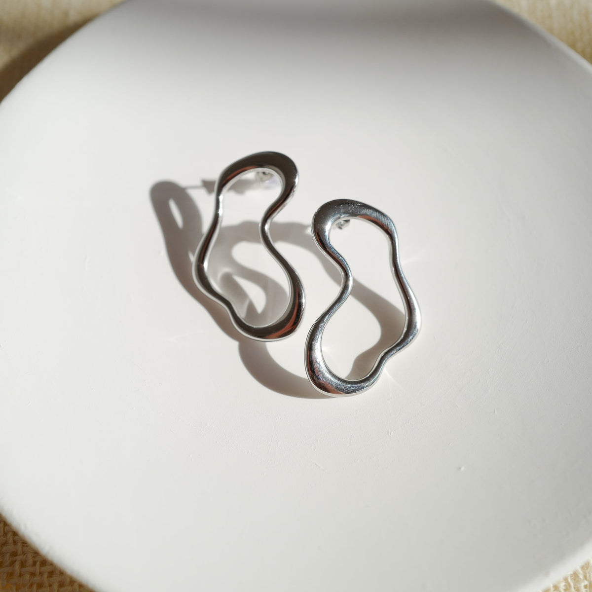 statement earrings minimalistische earrings silver