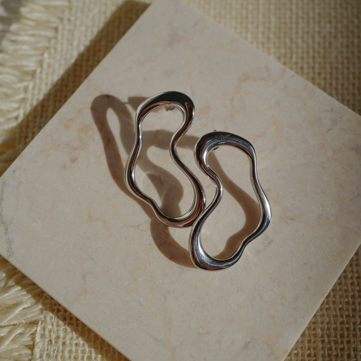 statement earrings minimalistische earrings silver