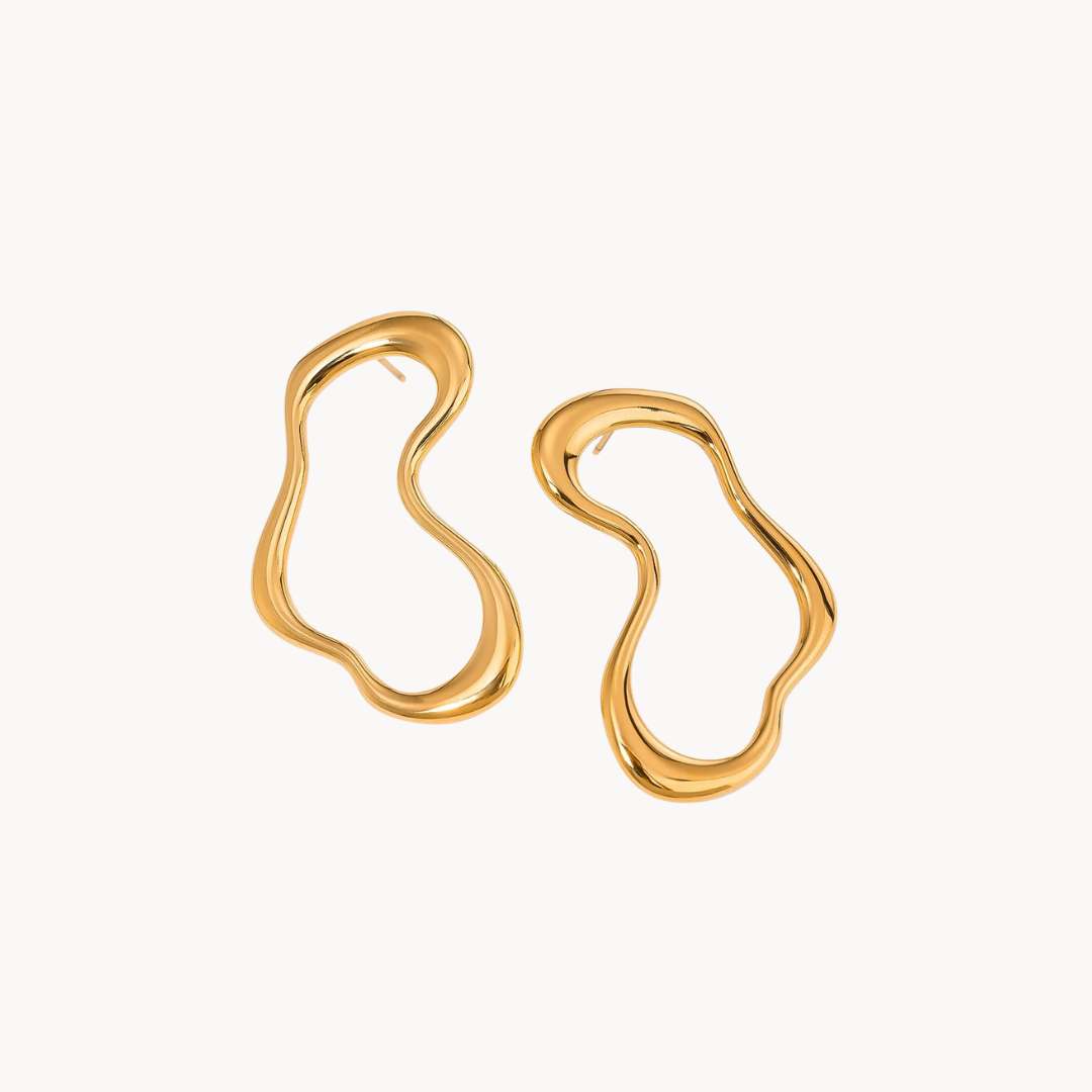 statement earrings scandi style stainless steel