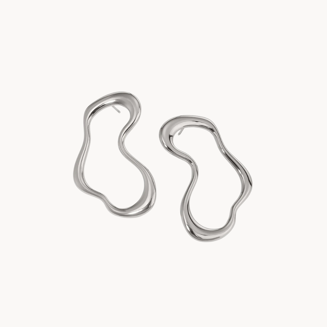 statement earrings scandi style stainless steel