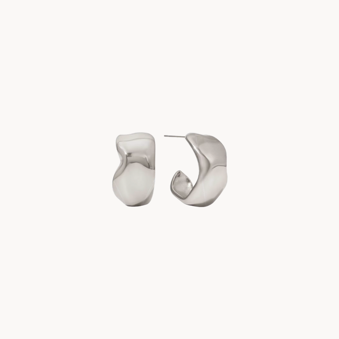 Stud Hoops SIENNA Silver