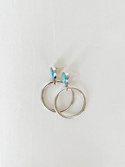 TURQUOISE HOOPS LINA