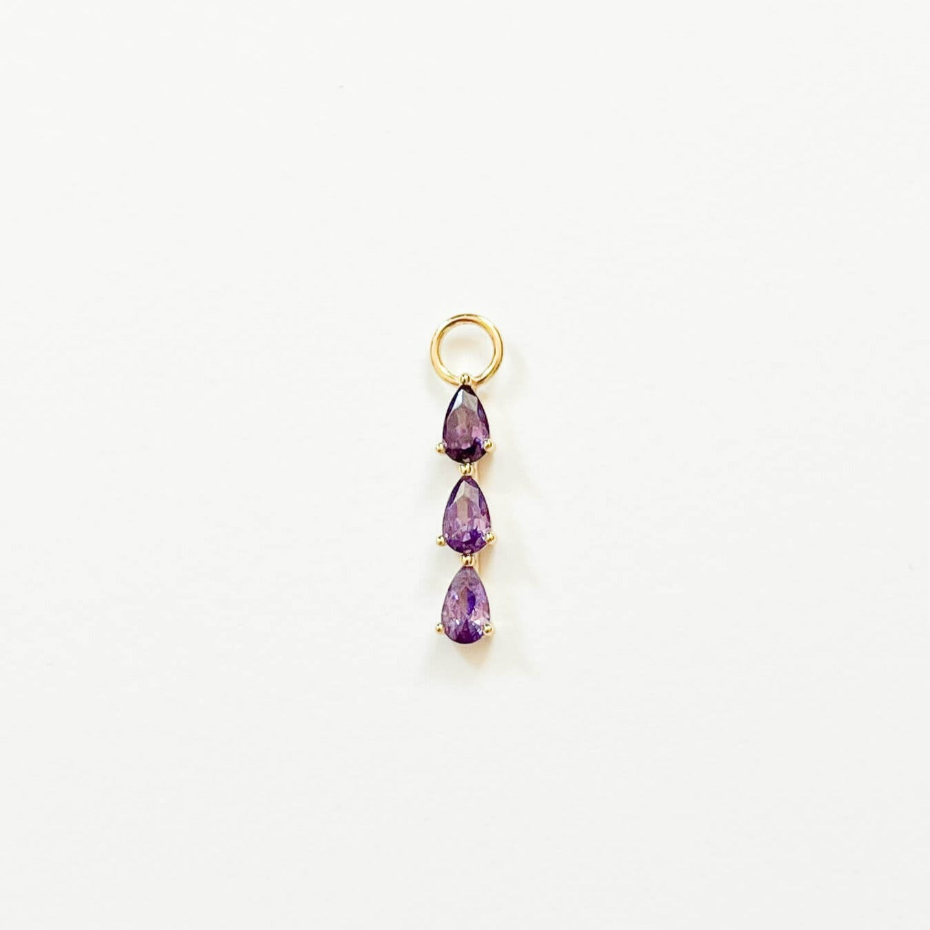 Drop Earring Charm Purple long