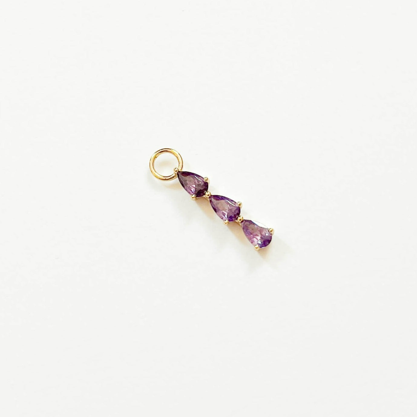 Drop Earring Charm Purple long