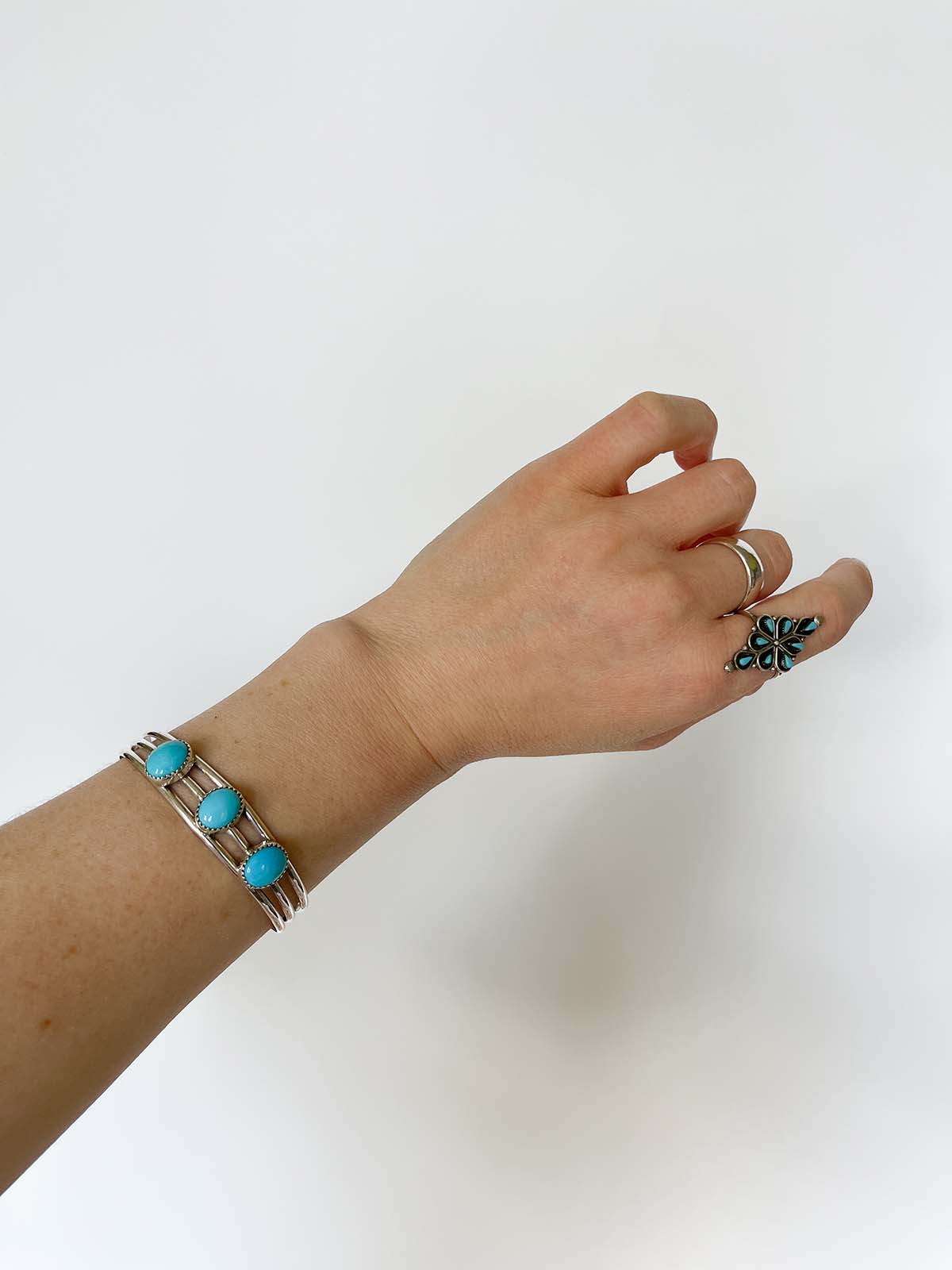 vintage tuerkis boho navajo armreif handgefertigt